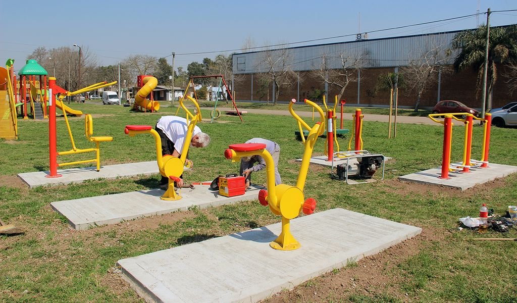San Lorenzo: se instalan postas deportivas en plazas de la ciudad