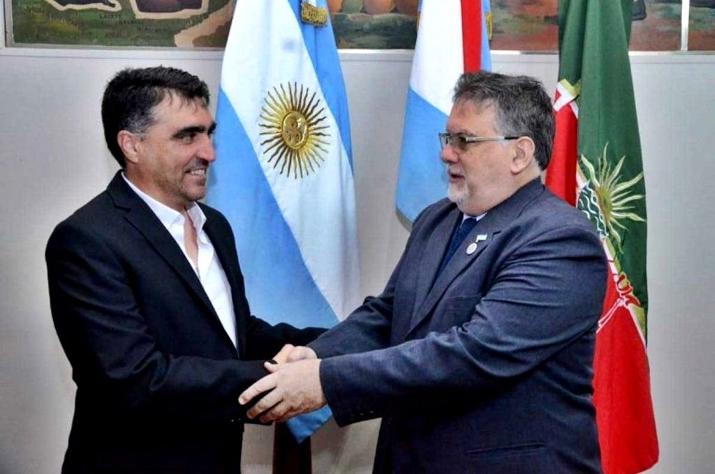 El intendente de Salto (ROU), Andrés Lima, fue recibido por su par de Concordia, Alfredo Francolini. 