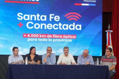 Más de 80 ciudades y pueblos de Santa Fe contarán con fibra óptica