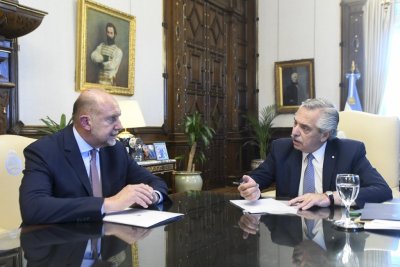 Omar Perotti con Alberto Fernández: sequía, hidrovía y seguridad en la agenda