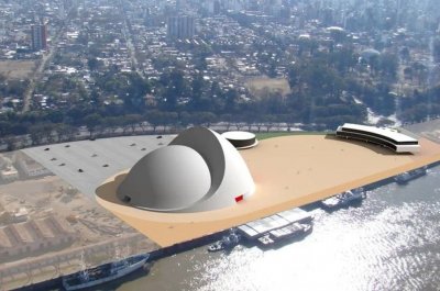 Puerto de la Música: después del anuncio de Perotti, en qué estado se encuentra el proyecto - Así es el primer proyecto del Puerto de la Música, diseñad por el arquitecto brasileño Oscar Niemeyer. - 