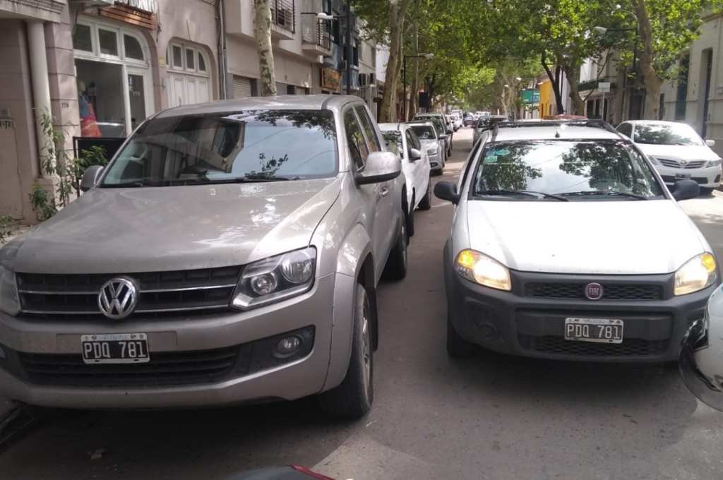 La maniobra ilegal se pudo saber a través de una app de estacionamiento. Foto:Gentileza.