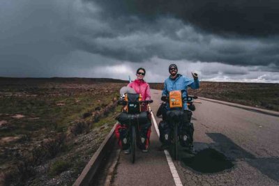 Una pareja pedaleó de norte a sur todo el continente americano