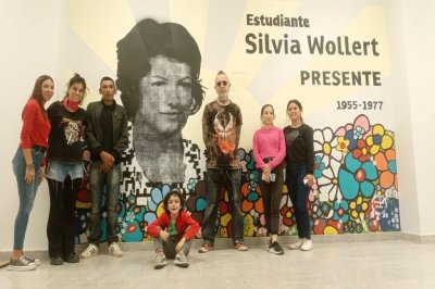 Memoria y homenaje en un mural dedicado a Silvia Wollert