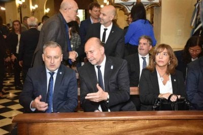 El gobernador Perotti y Lewandowski reaparecieron públicamente tras el cierre de listas