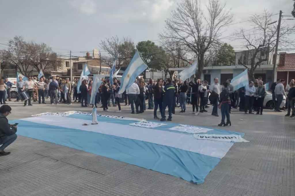 Nueva manifestación de empleados de Vicentin en Reconquista. Foto:Norte24.