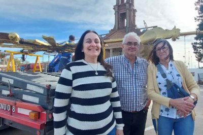El Trébol: la familia de Amadeo Chaina presenció la elevación de la cruz