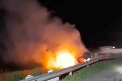 Rufino: un automóvil se incendió y sus ocupantes perdieron la vida en ruta 7 A la altura de las vías