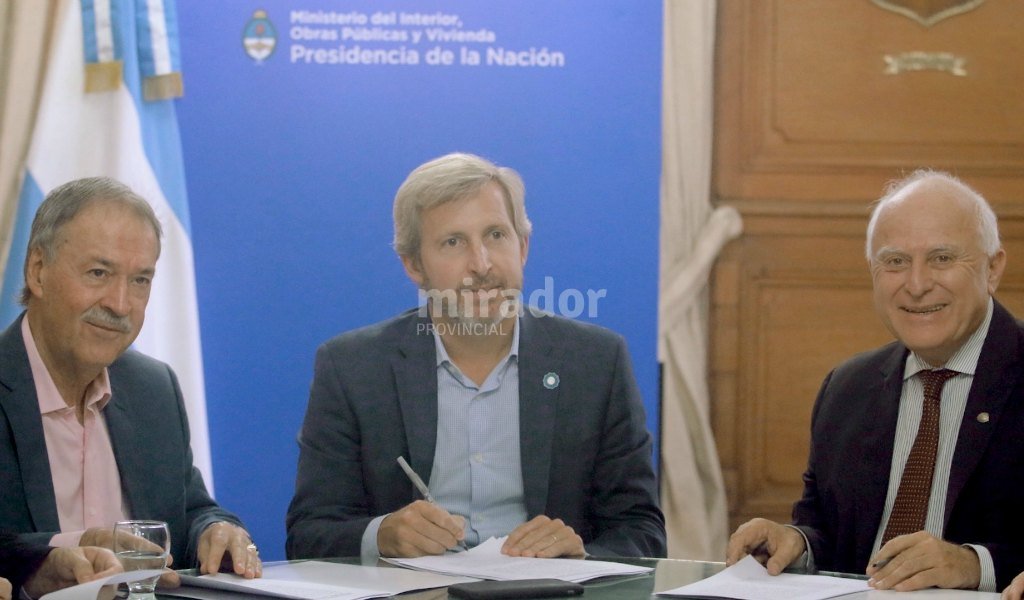 Convenio entre Lifschitz, Frigerio y Schiaretti por el canal San Antonio