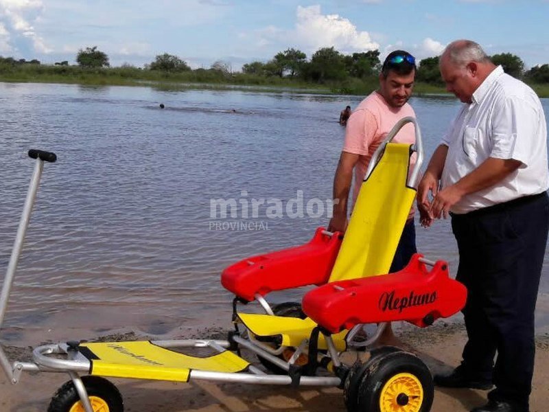 Romang: adquieren silla anfibia para el camping Brisol