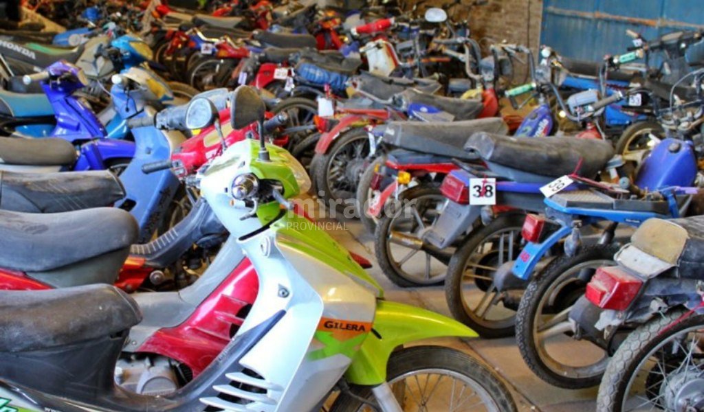 San Lorenzo: se subastarán motos y autos retenidos
