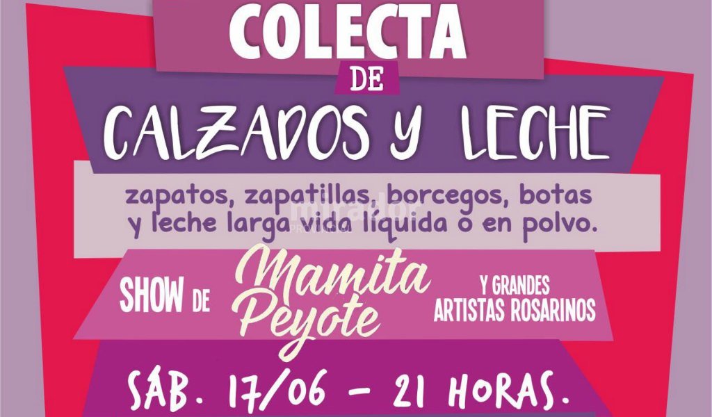 Colecta de calzados y leche