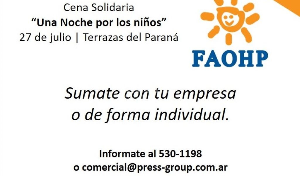 Cena a beneficio de FAOHP