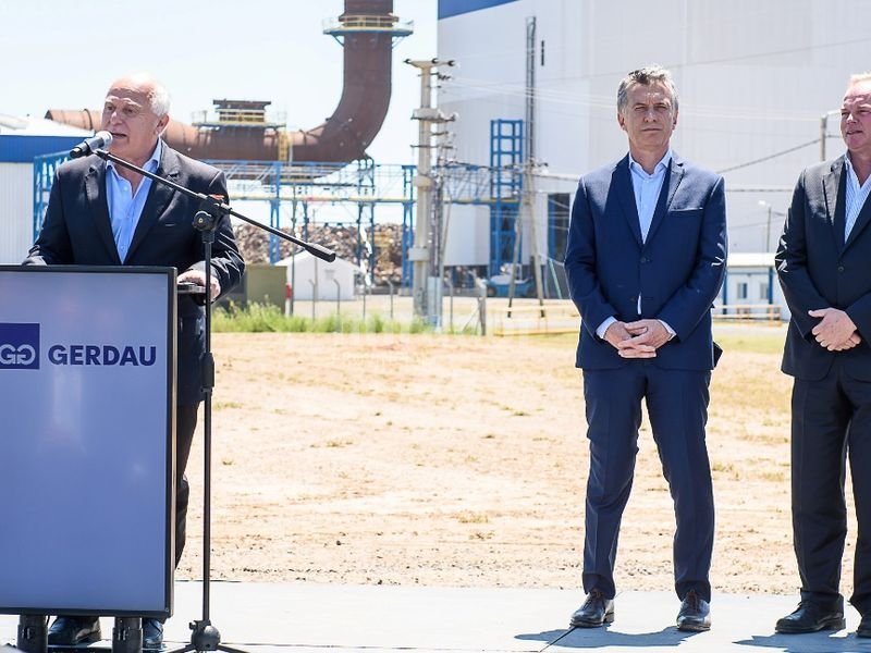 Lifschitz y Macri inauguraron la acería Gerdau en Pérez