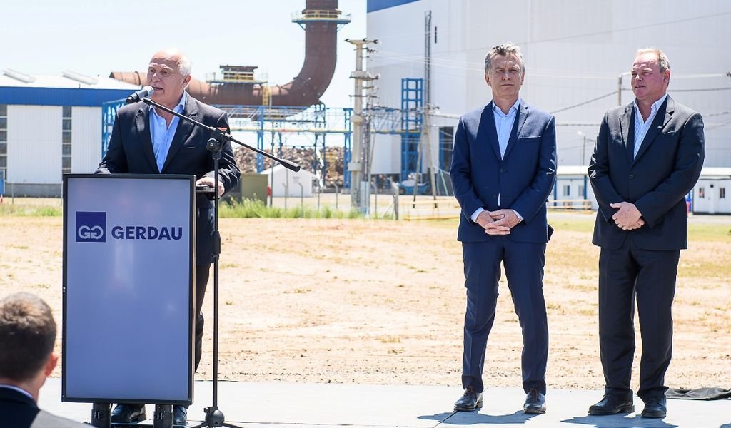 Lifschitz y Macri inauguraron la acería Gerdau en Pérez