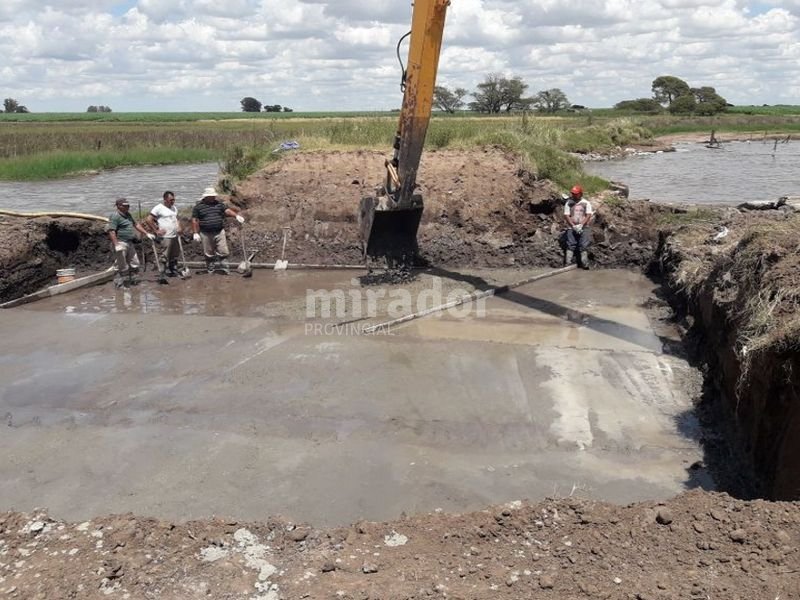 Obras en la zona de Villa Cañás