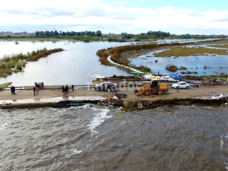 Mientras baja la laguna, esperan a la Nación por estaciones de bombeo y alteo de la 90