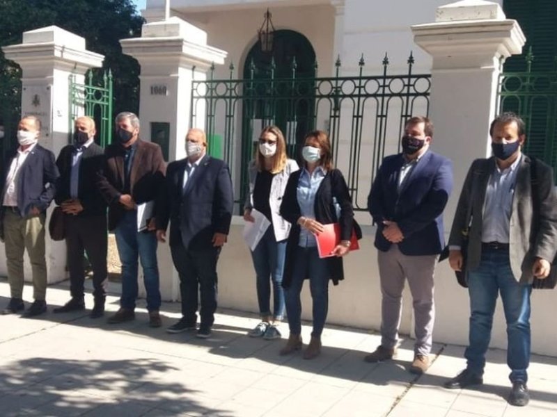 Diputados con el juez Lorenzini y con directivos de Vicentin SA