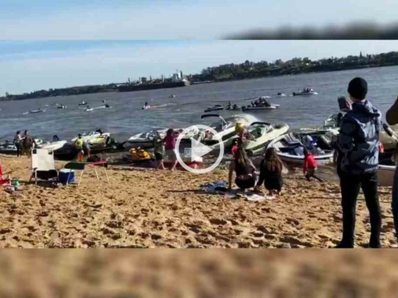 Choque en cadena de lanchas sobre el Paraná