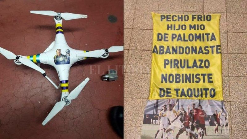 Así quedó el dron de Rosario Central