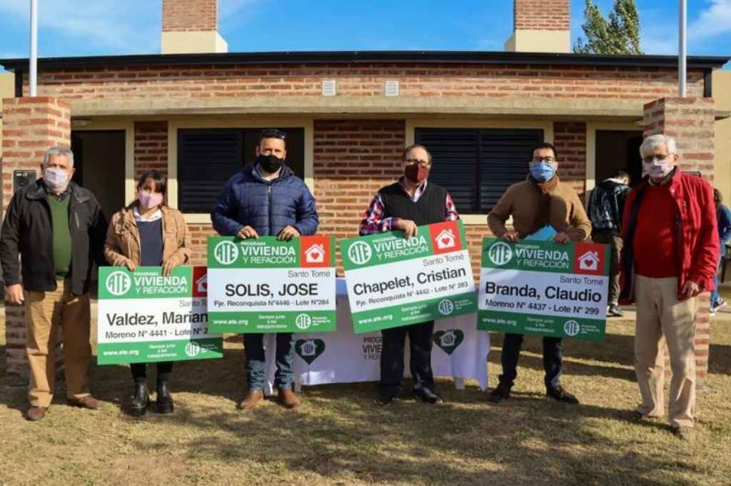 ATE Vivienda y Refacción: cuatro familias recibieron las llaves de su casa