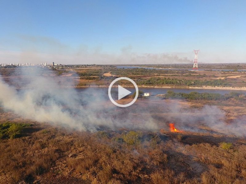 Video: así se ven las quemas en Santo Tomé desde el drone de El Litoral