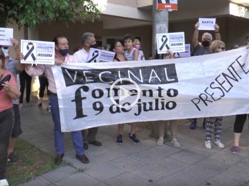 Santa Fe: vecinos de Fomento 9 de Julio se movilizaron por la inseguridad