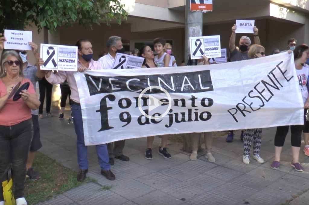 Santa Fe: vecinos de Fomento 9 de Julio se movilizaron por la inseguridad
