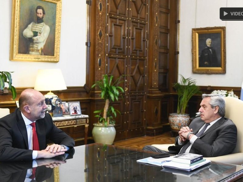 Con el eje en seguridad, Omar Perotti se reunió con Alberto Fernández