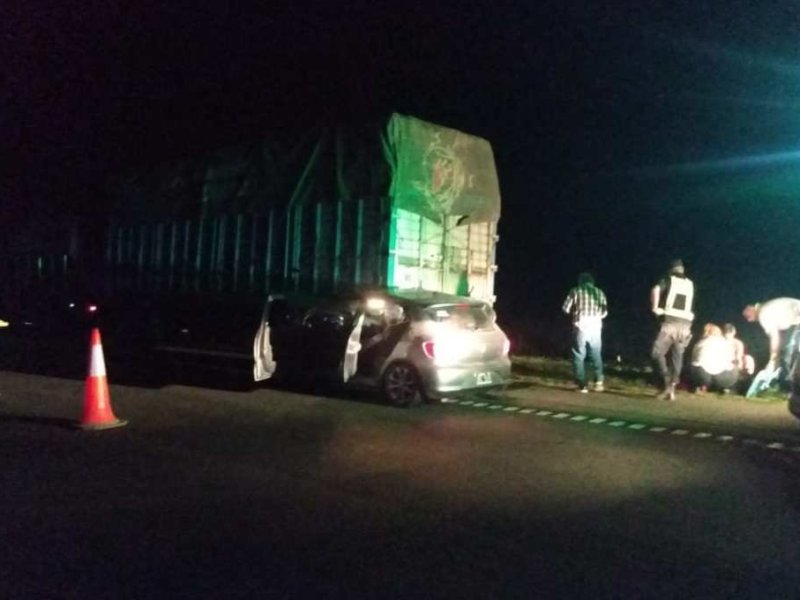 Espectacular accidente en la autopista Santa Fe-Rosario