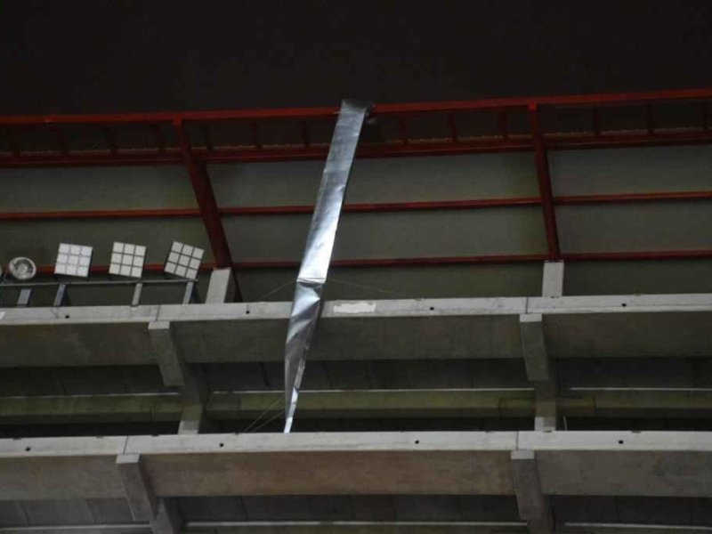 Cómo quedó el techo del estadio de Unión
