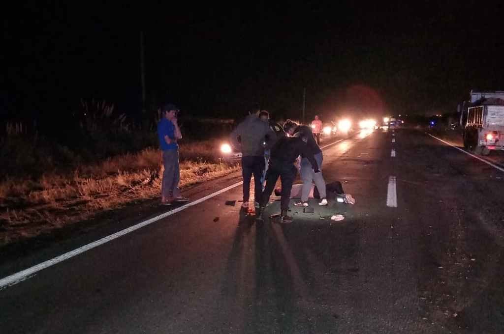 Accidente entre dos motos en la ruta 11
