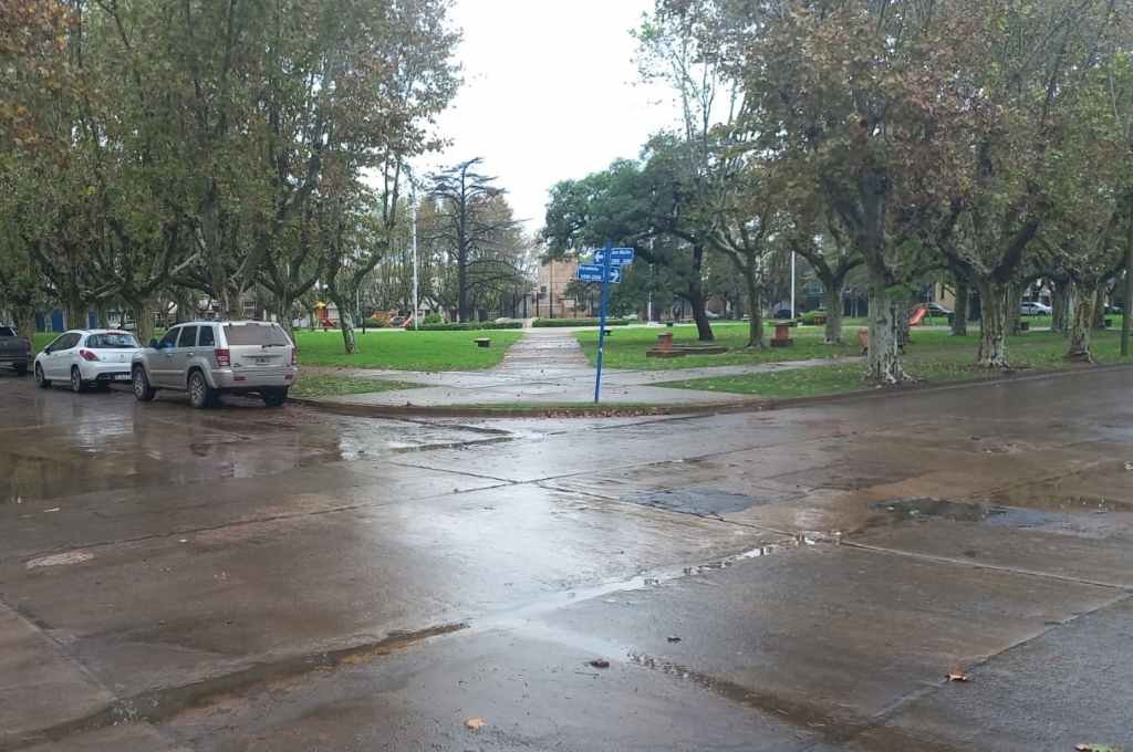 Jornada lluviosa en el departamento Caseros