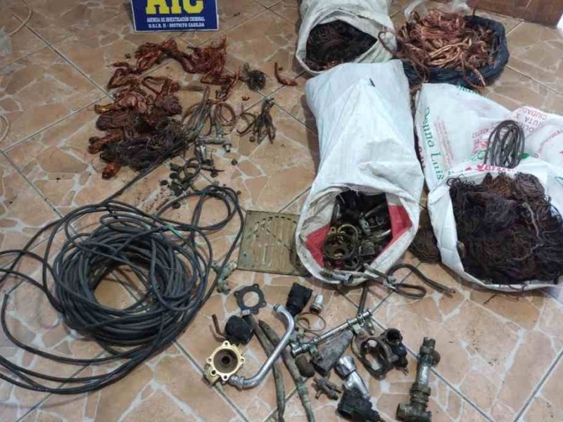 Allanaron una chatarrería en Casilda por robos de cables y de bronce