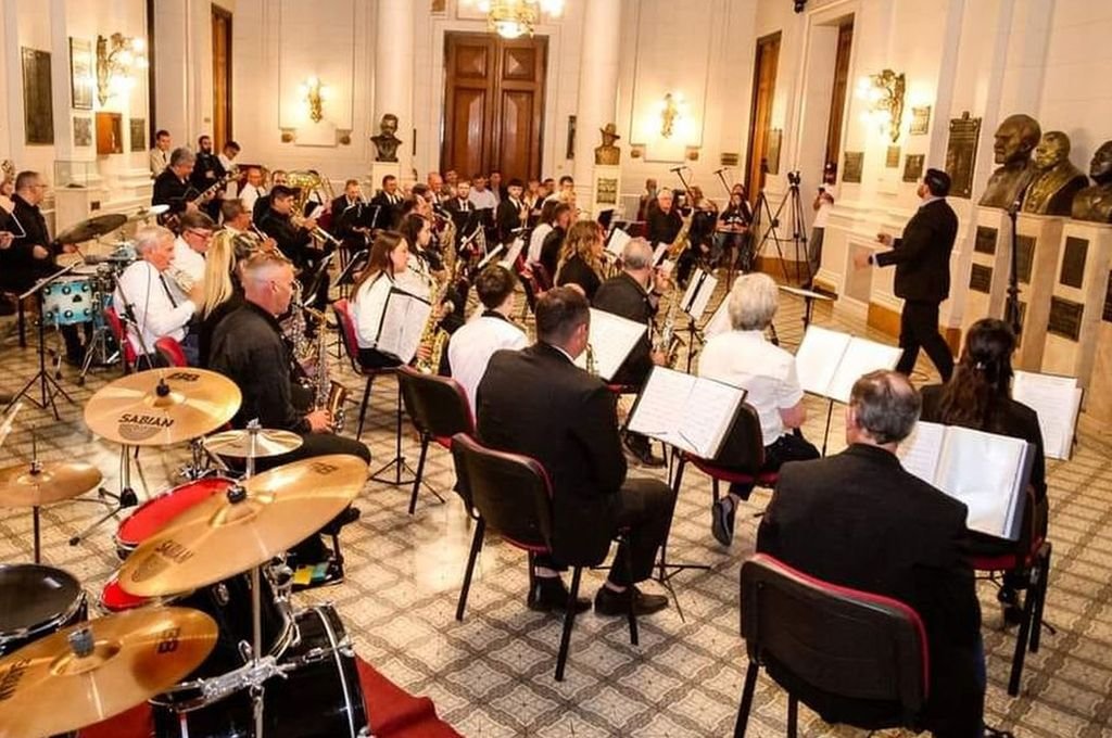 Bandas comunales santafesinas presentaron el audiovisual grabado en la Legislatura