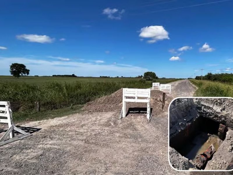 Está clausurado el camino que conduce a Avellaneda Oeste