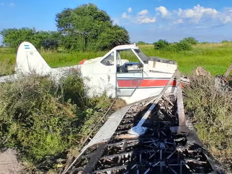 El piloto de la avioneta accidentada en el norte fue trasladado a Reconquista