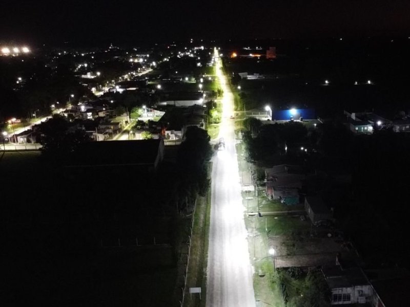 Habilitaron obras de iluminación en la circunvalación de San Carlos Sud