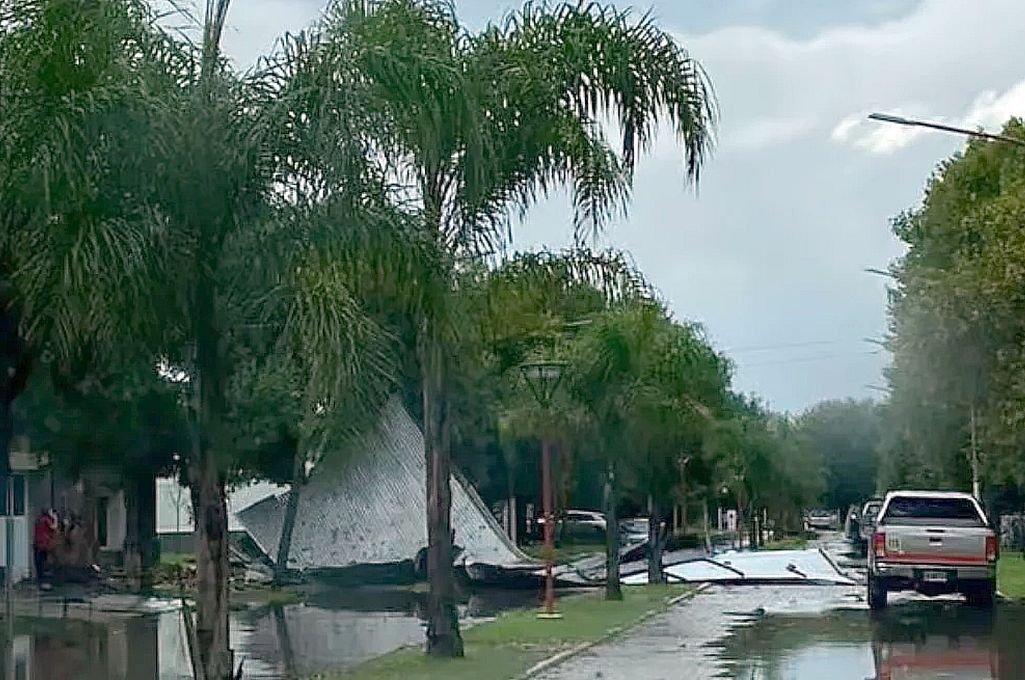 Un fuerte temporal sacudió Carreras