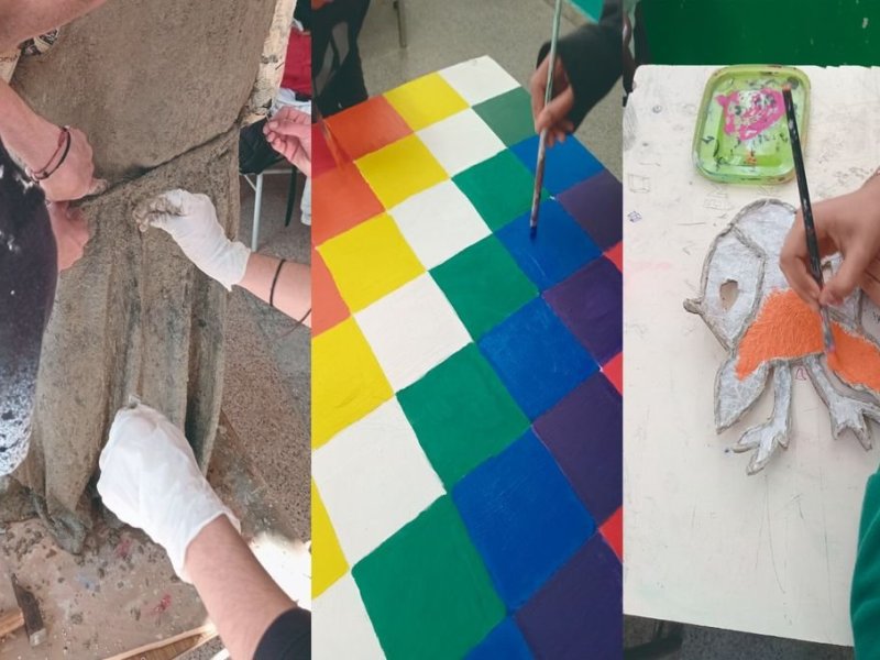 Una secundaria de barrio Triángulo de  Rosario pide materiales artísticos