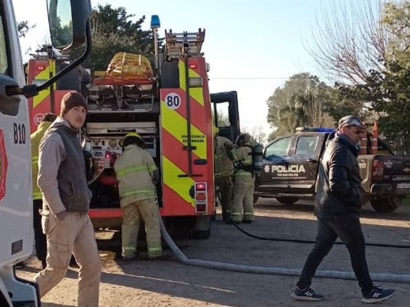 Dos pequeños internados luego de un incendio en Coronda