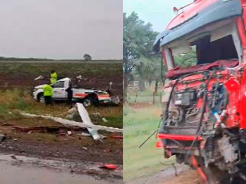 Ruta 34: una persona falleció tras un choque entre un camión y una camioneta