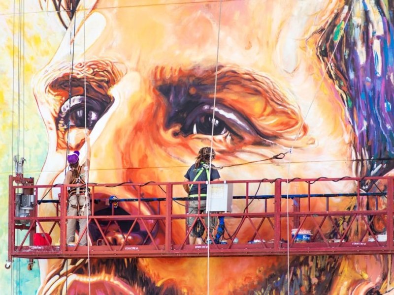 La historia del mural gigante que homenajeó a Messi antes de que fuera campeón del Mundo