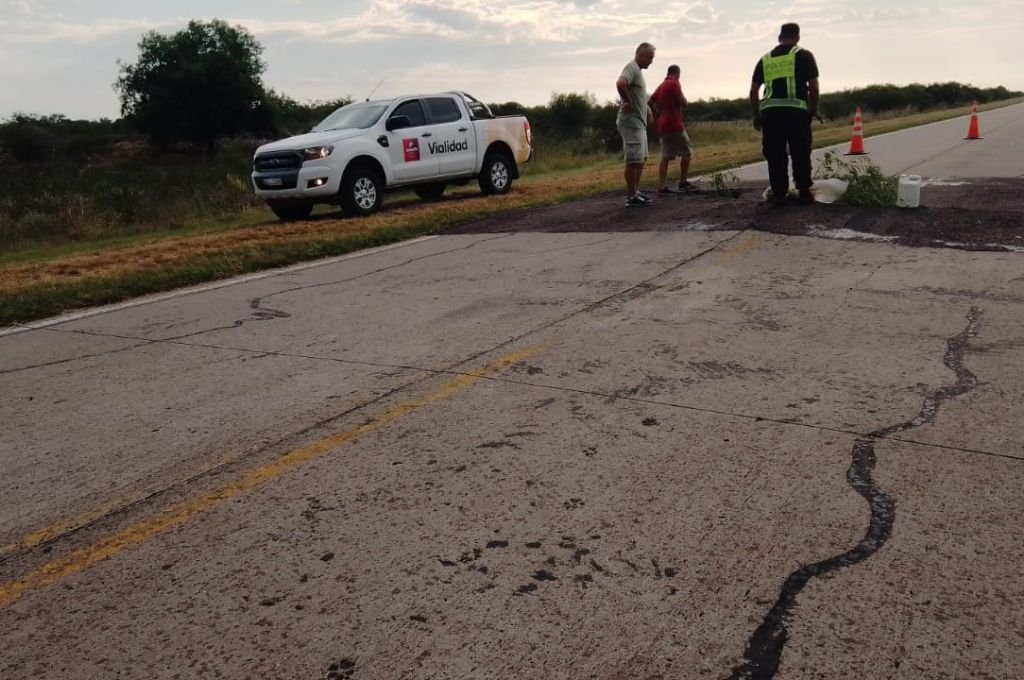 Las altas temperaturas provocaron una deformación en la Ruta 39 y Vialidad ya trabaja en su reparación