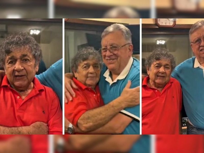 Los Palmeras y un abrazo viral: Cacho Deicas y Marcos Camino, juntos