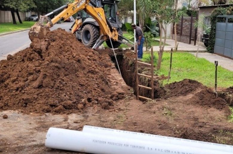 San Lorenzo avanza en una obra clave para extender el servicio de cloacas