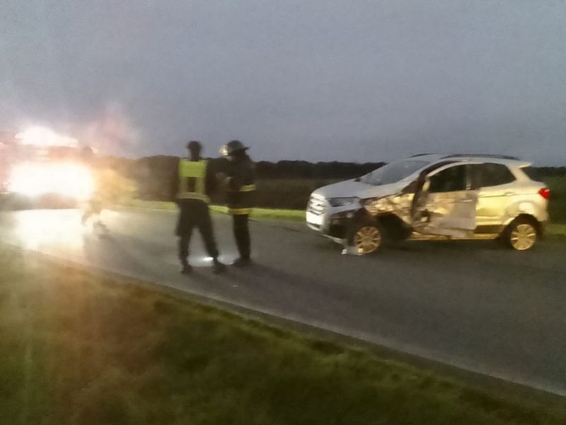 Accidente en ruta 34: dos vehículos chocaron de frente cerca del acceso a Lehmann