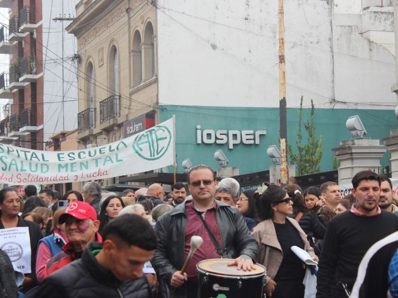 La intersindical en defensa del Iosper se manifestó en las calles de Paraná