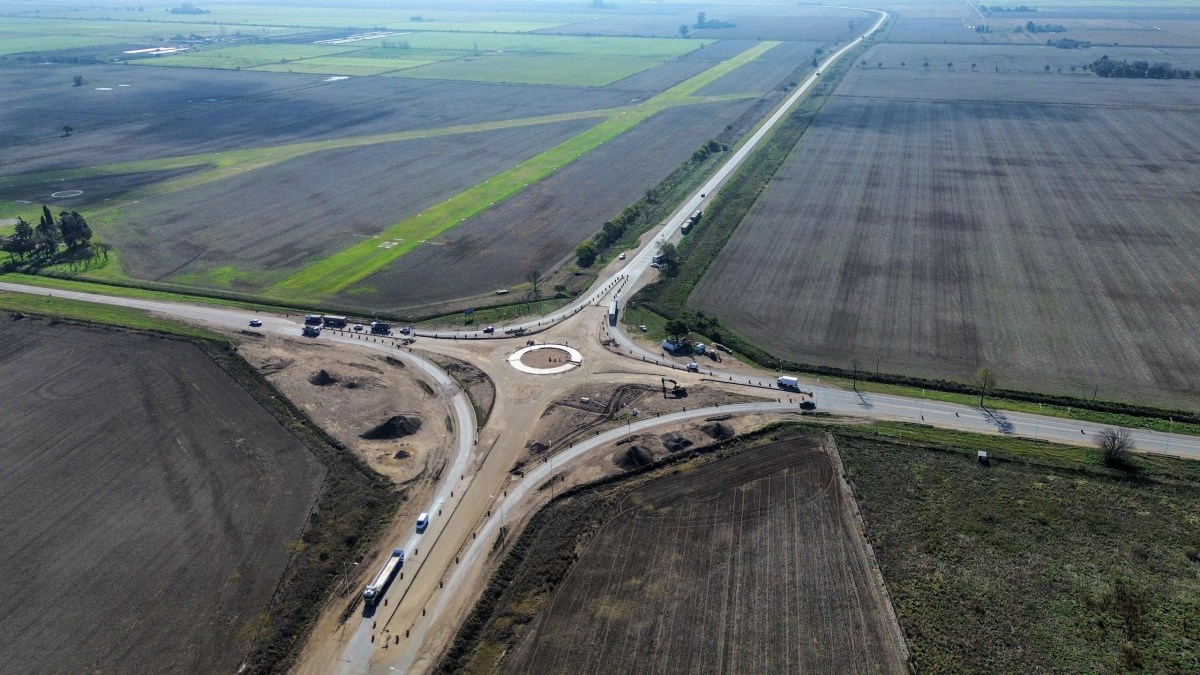 Avanza la construcción de una nueva rotonda en el cruce de las rutas provinciales N° 80 y 10