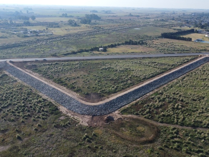 La obra de defensa en Melincué entra en su etapa final
